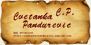 Cvetanka Pandurević vizit kartica